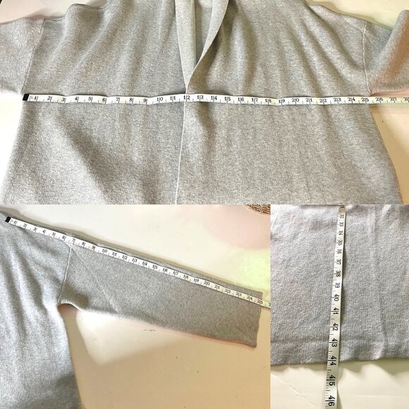 Garnet Hill Women’s Open Front Long Cardigan Size XL Merino Wool & Cotton Blend - Picture 5 of 6